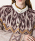 Jacquard Cardigan In Baby Alpaca Wool - Blush